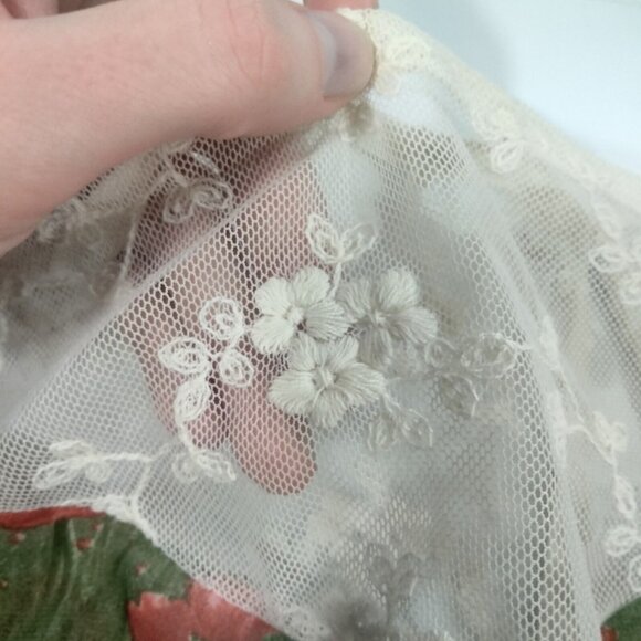 RARE NWOT Farm Rio Anthropologie Floral Sheer Blouse Boho Cottagecore Sm… - Picture 3 of 8